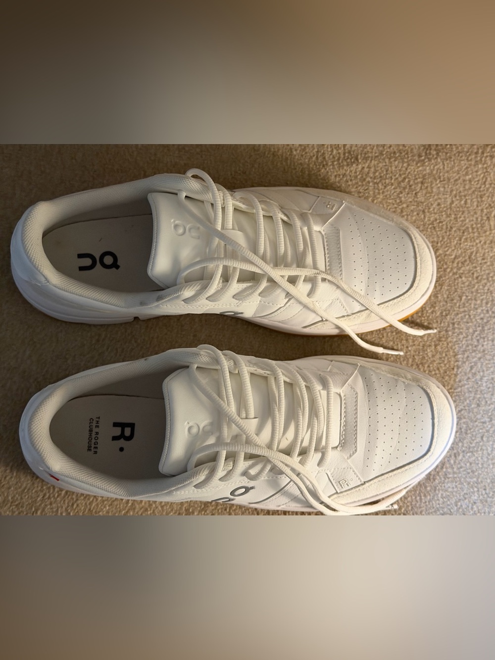 On Running Men's White Sneakers with Gum Outsole - Picture 3 of 5